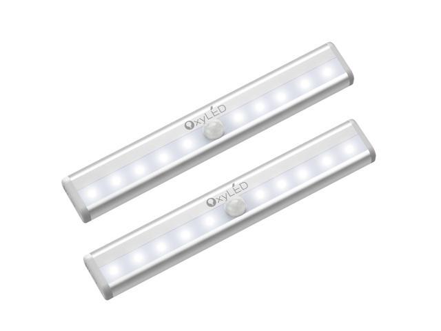 Oxyled Motion Sensor Closet Lights Battery Operated 10 Led Light Wireless Under Cabinet With Magnetic Security Stick Up