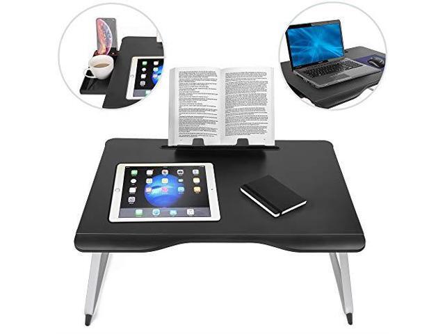Cooper Mega Table Folding Laptop Desk For Bed Amp Sofa Couch Writing Study Eating Storage Reading Stand Black Onyx
