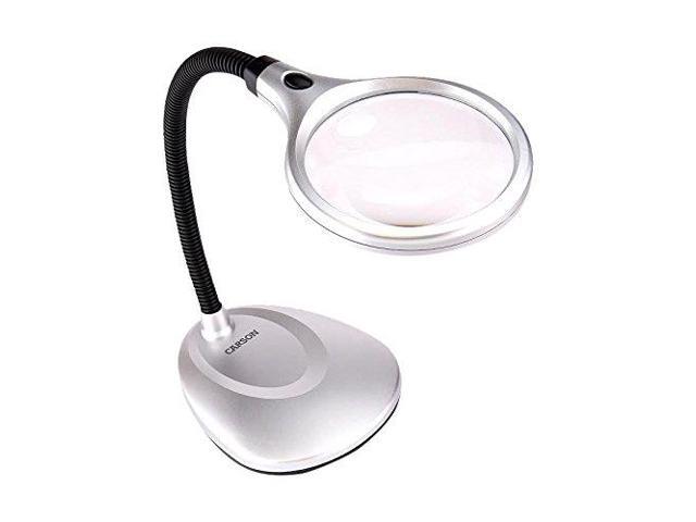 Deskbrite200 Led Lighted 2x Magnifier And Desk Lamp For Hobby Crafts Inspection Reading Books S Newspapers Model Building Soldering Jewelry