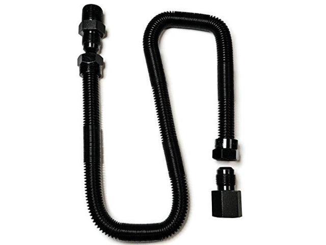 Whistle Free Gas Flex Line For Fire Pit And Fireplace Black Coated