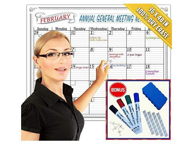 Jumbo Large Dry Erase Calendar Wall Hanging Classroom