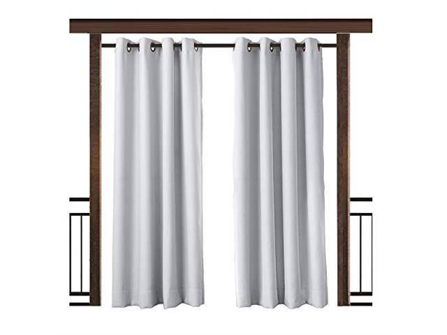 Outdoor Curtain Waterproof Rustproof Grommet Drape Beige 84 W X 84