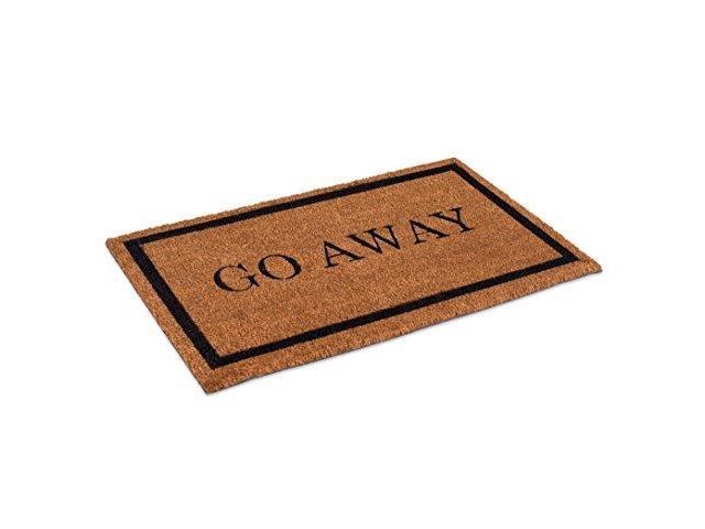 Birdrock Home Come Back With A Warrant Coir Doormat 18 X 30 Inch Standard Welcome Mat With Black Border And Natural Fade Vinyl Backed Outdoor