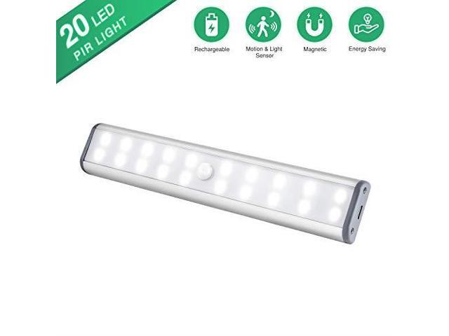 20 Leds Closet Light Newest Version Rechargeable Motion Sensor Wireless Under Cabinet With Large Battery Life 1000mah For