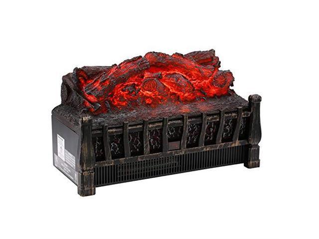 Portable Electric Fireplace Stove Heater With Thermostat For Office And Home 3d Flame Ampquiet Fan 162 W X 106 D 228 H Black Newegg Com