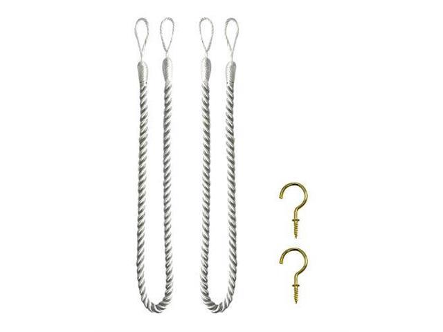 Decorative Tassel Rope Tie Backs For Window Curtain Hand Knitting