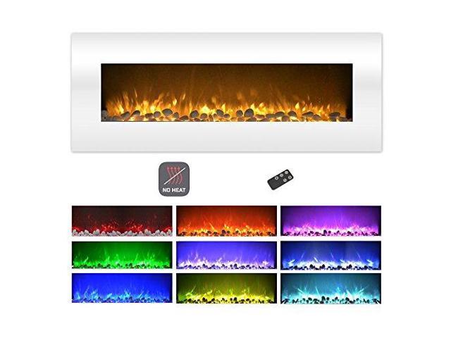 Electric Fireplace Wall Mounted Color Changing Led Flame No