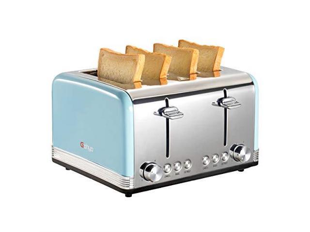 2 Slice Toaster Stainless Steel With Wide Slots Amp Removable Crumb Tray For Bread Amp Bagels Neweggcom - 