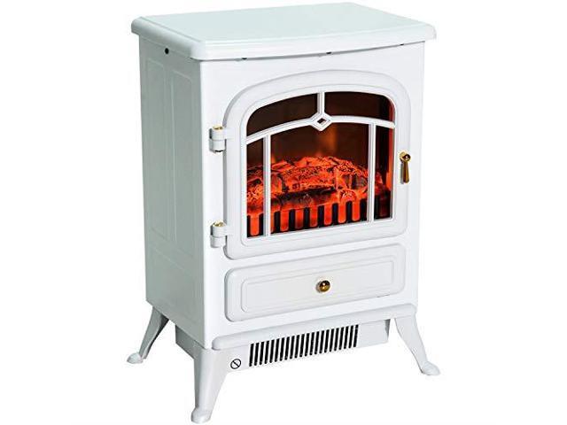 Homcom 16quot 1500w Free Standing Electric Wood Stove Fireplace