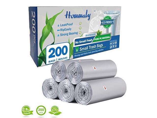 26 Gallon Clear Trash Can Liners Small Bags Garbage 200 Counts Extra Strong 1 2 Gal Fit 456 Liters Bin Bathroom