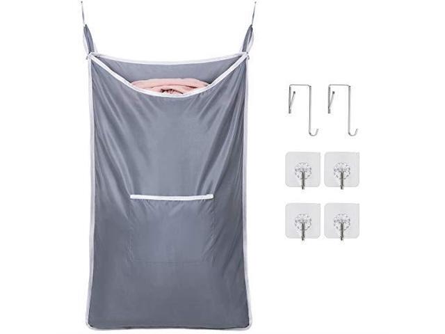 Hanging Hamper For Laundry Door Bag Over The Basket Extra Large Dark Grey