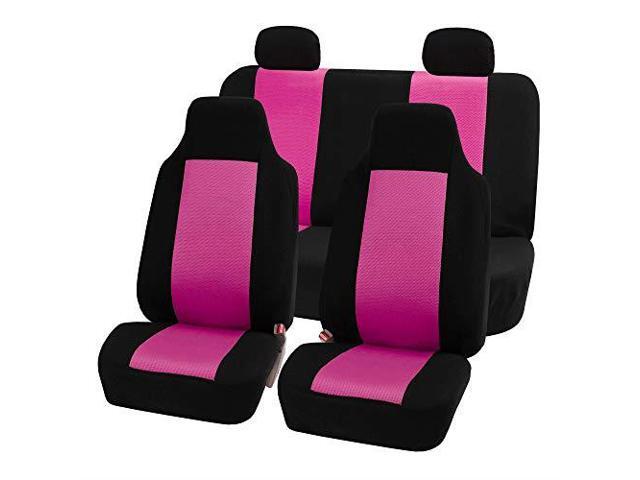 Fb102010 Classic Cloth Bench Seat Covers Solid Black Color Fit