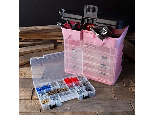 Fish Tackle And More By Stalwart Light Blue 19 Compartments Each