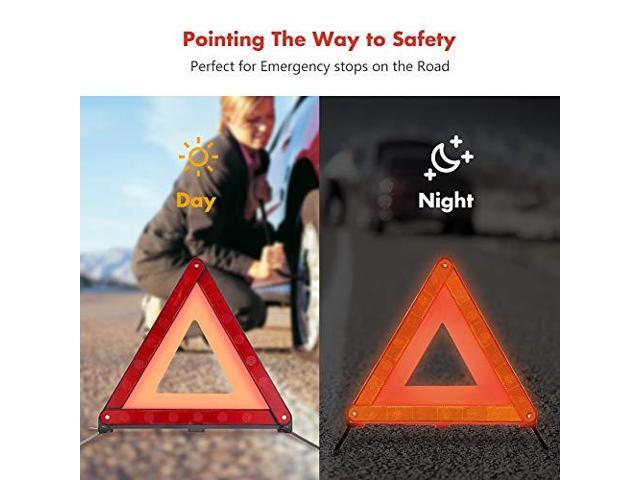 Roadside Warning Safety Triangle Sign Emergency Hazard Kit For Car Road Vehicles