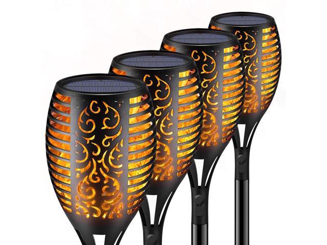 Solar Torch Lights Waterproof Flickering Flame Torch Lights