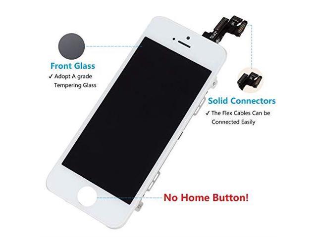 For Iphone Se Screen Replacement With Camera White For A1662a1723a1724 Compatible With Iphone 5se Screen Replacement Digitizer Lcd Touch Display Preassembled With Camera Ear Speaker Newegg Com