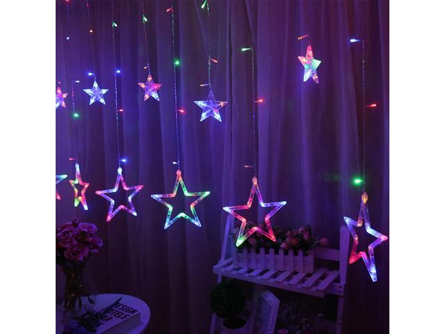 Led String Lights Pentagram Star Curtain Light Fairy Wedding