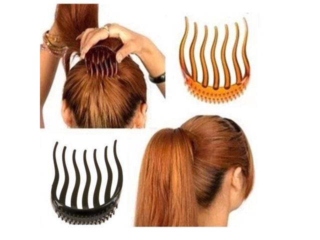 Fashion Women Hair Styling Clip Stick Bun Maker Braid Tool Hair  Accessories-Black 