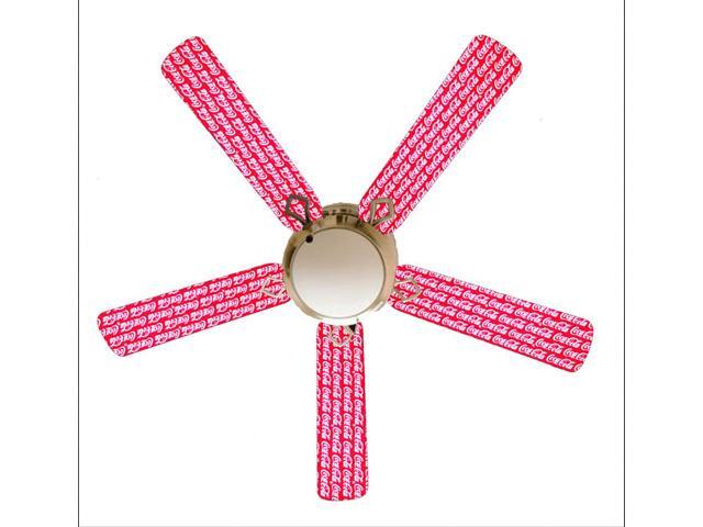 Coke Coca Cola White On Red 52 Ceiling Fan And Lamp Newegg