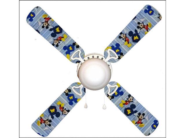 Mickey Mouse Stripes 42 Ceiling Fan And Lamp Newegg Com