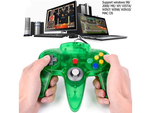 usb game controller joypad joystick games for nintendo n64 pc mac grey