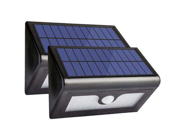 2 LED Solar Fence Lights Solar Security Lights Outdoor Waterproof,