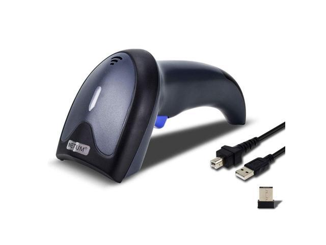 2in1 2.4GHz Wired & Wifi Cordless Barcode 1D Scanner Reader Receiver Device 