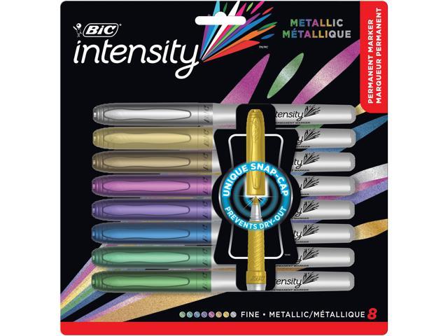 BIC Intensity Metallic Permanent Markers Fine Point Assorted Colors 1000331  