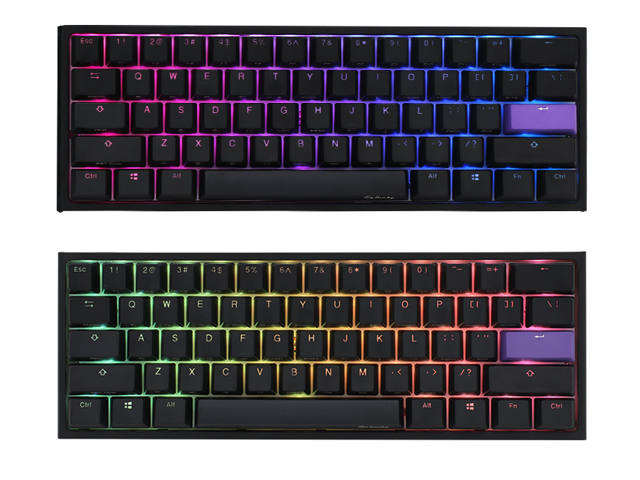 Ducky One 2 Mini Pure White - RGB LED 60% Double Shot PBT Mechanical ...