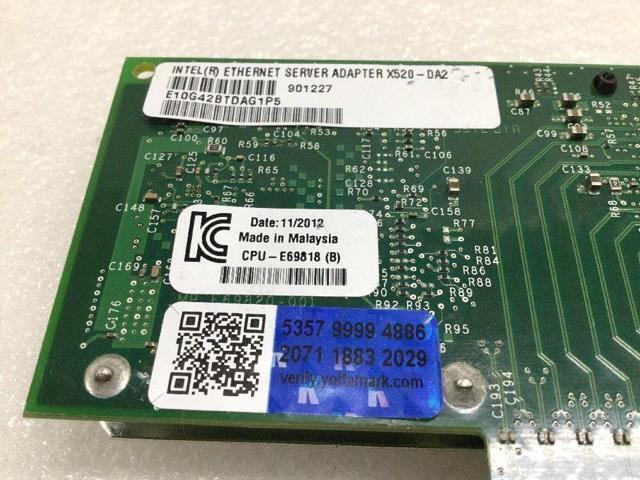 Refurbished: INTEL E10G42BTDA X520-DA2 10GB 10 GIGABIT NETWORK ETHERNET ...
