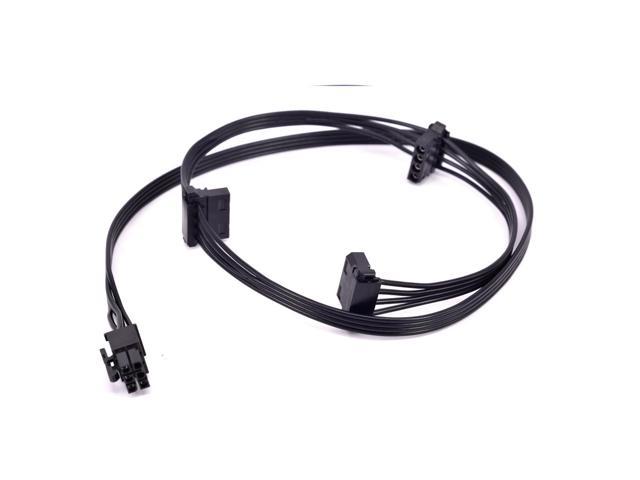 Occus Cable Length: Other, Color: Black Cables PCI-e 6Pin 1 to 3 IDE Female Power Supply Cable GPU 6Pin to 4Pin Molex Port Multiplier for Seasonic KM3 Series 