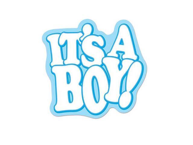 Pack Of 12 It S A Boy Sky Blue And White Baby Shower Cutout Party