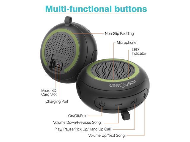 TWS Waterproof Portable Bluetooth Stereo Speaker Outdoor Wireless Shower Loud