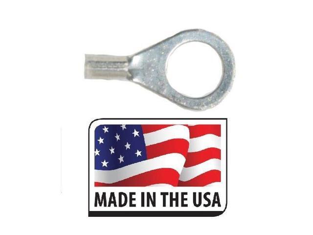 16-14 NON-INSULATED 1//2 RING TERMINAL CONNECTOR UNINSULATED MADE IN USA 50