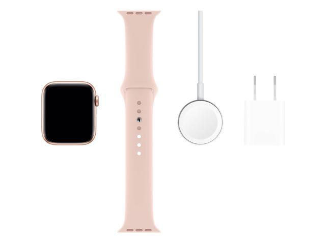 Apple Watch Series 5 (GPS Only, 44mm, Gold Aluminum, Pink Sand Sport Band)