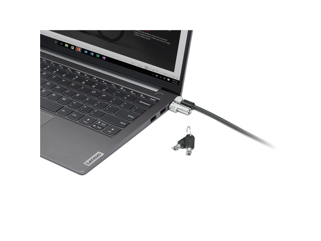 Cable Technologies 180cm Nano Steel Anti-Theft Security Cable For Laptops - Kensington NanoSaver Slot Lock, Key Lock With 2 Keys, PVC Coated