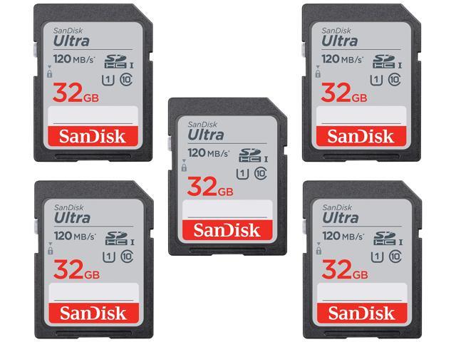 SanDisk Kit of Qty 5 x SanDisk Ultra 32GB SDHC SDSDUN4-032G-GN6IN with ...