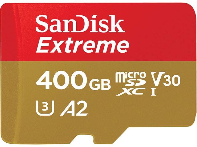 SanDisk SDSQXA1-400G-GN6MN MAT 400GB 8pin microSDXC r160MB/s w90MB/s C10 U3 V30 A2 UHS-I SanDisk Extreme microSDXC Memory Card w/out Adapter