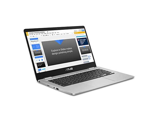 2019 ASUS Chromebook 14 FHD 1080P Display with Intel Dual Core Celeron Processor N3350, 4GB RAM, 32GB eMMc SSD Storage, Webcam, 802.11AC WiFi, Bluetooth, USB3.1 Type-C, Google Chrome OS-Si (AsusC423N)