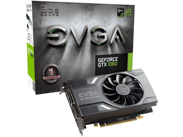 EVGA GeForce GTX 1060 3GB SC ACX 2.0 (Single Fan), 3GB GDDR5,, 03G-P4 ...