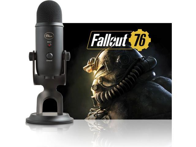 Blue Microphones Blackout Yeti Usb Multi Pattern Condenser Microphone Fallout 76 Bundle Newegg Com