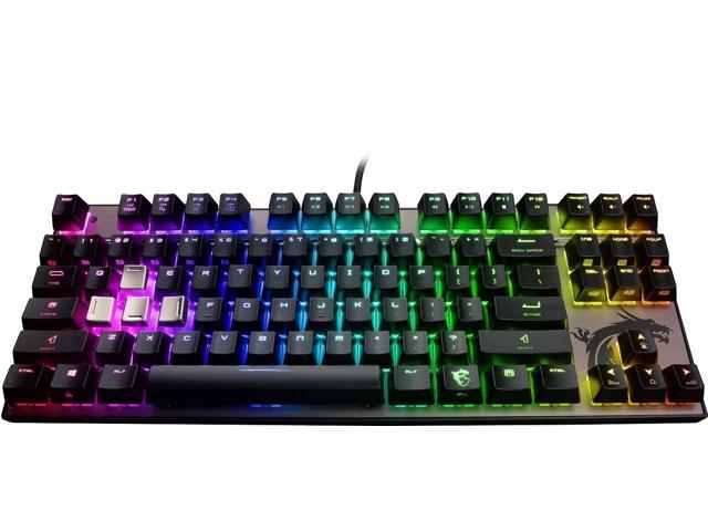 MSI Vigor GK70 Mechanical GAMING Keyboard, Cherry MX RGB Silver, RGB  Backlit 87 Keys
