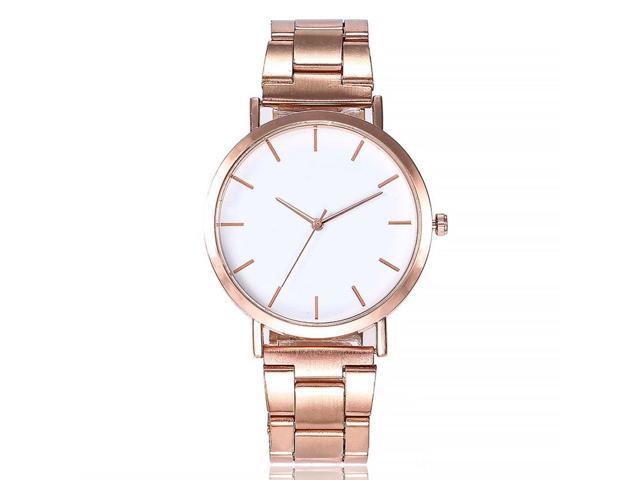 casual quartz stainless steel band marble strap watch analog wrist watch
