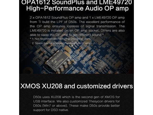Topping D50S CSR8675 Bluetooth 5.0 ES9038Q2M Audio Decoding USB DAC,Upgraded Version of The D50 XMOS XU208 DSD512 32Bit 768Khz OPA1612 USB/Opt/Coax Input Silver 