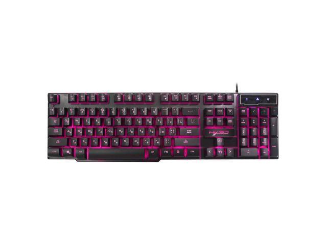 USB Wired Gaming Keyboard Qwerty 3 Color Illuminated LED Backlight Multimedia PC 