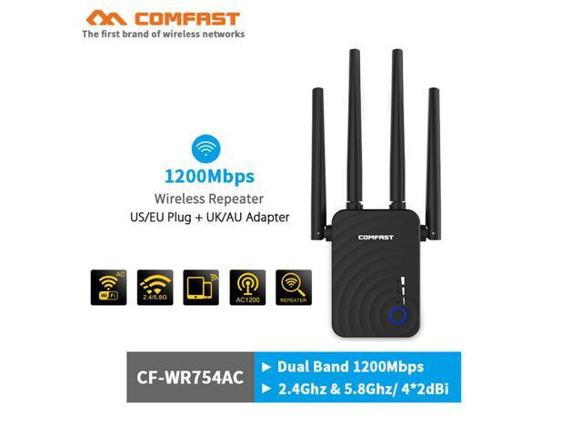 COMFAST Dual Band 1200Mbps WiFi Repeater Wireless Range Extender Booster Network 