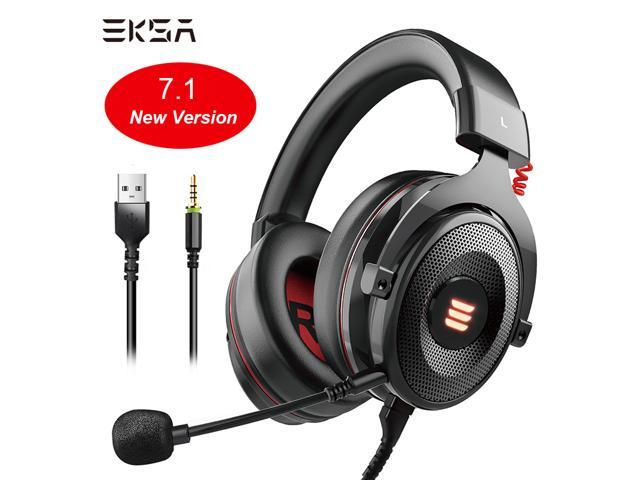 EKSA E900 Pro Gaming Headset Xbox One Headset with 7.1 Surround Sound, PS4  Headset Noise Cancelling Over Ear Headphones with Mic&LED Light Compatible  ...