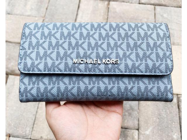 pale blue michael kors wallet