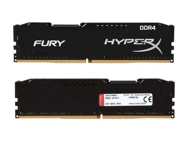 aluminum Orthodox Bad mood HyperX Fury 8GB (2 x 4GB) DDR4 2133MHz DRAM (Desktop Memory) CL14 1.2V DIMM  (288-pin) HX421C14FBK2/8 - Newegg.com