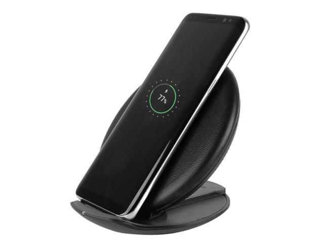 Portable Cell Phone Black Qi Wireless Charger Convertible Pad Fast